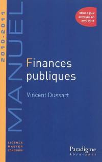 Finances publiques : 2010-2011