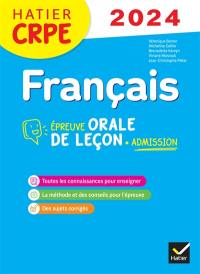 Français : épreuve orale d'admission : CRPE 2024-2025
