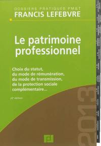 Le patrimoine professionnel : choix du statut, du mode de rémunération, du mode de transmission, de la protection sociale complémentaire...