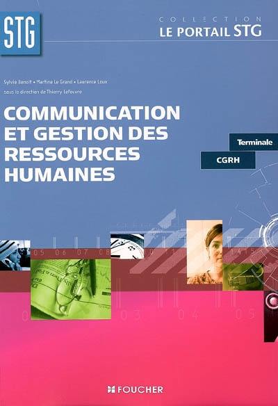 Communication et gestion des ressources humaines STG terminale CGRH