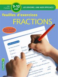 Fractions, CM1-4e primaire, 9-10 ans : feuilles d'exercices