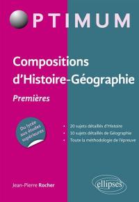 Compositions d'histoire géographie : premières