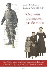 Ne vous tourmentez pas de moi : Luc Noblet, une correspondance, une histoire : août 1914 - juillet 1915, Bû, Paris et le front