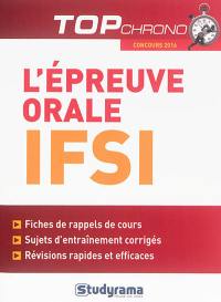L'épreuve orale IFSI : concours 2016