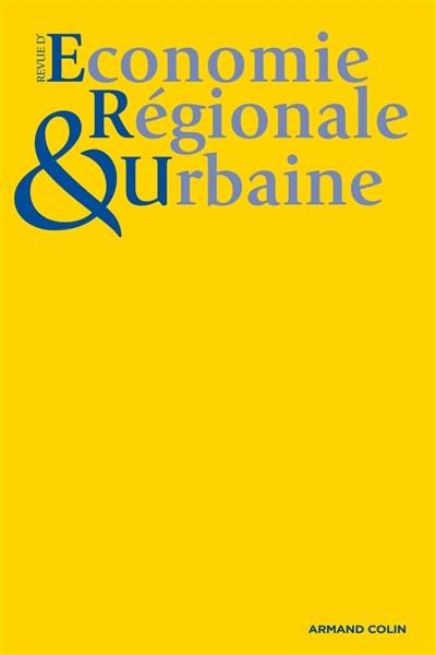 Revue d'économie régionale et urbaine, n° 5 (2013). Migrations et territoires