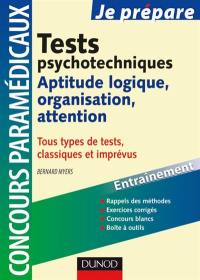 Tests psychotechniques : aptitude logique, organisation, attention