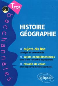 Histoire géographie T ST2S : nouveau programme
