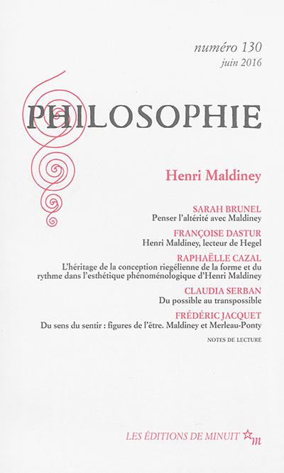 Philosophie, n° 130. Henri Maldiney