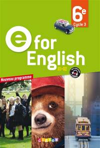 E for English 6e cycle 3, A1-A2 : programme 2016