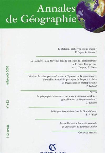 Annales de géographie, n° 632