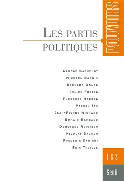 Pouvoirs, n° 163. Les partis politiques