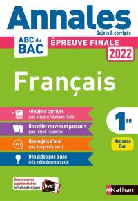 Français 1re : épreuve finale 2022