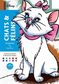 Chats & félins : coloriages mystères