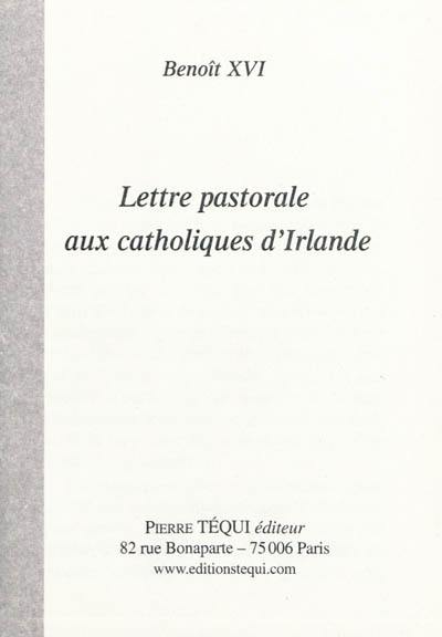 Lettre pastorale aux catholiques d'Irlande