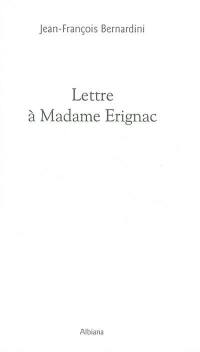 Lettre à Madame Erignac