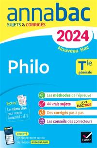 Philo terminale générale : nouveau bac 2024