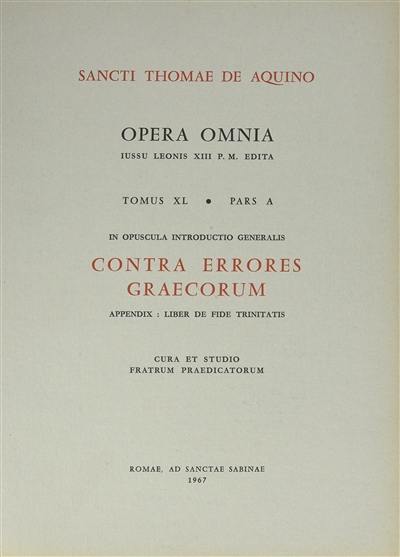 Opuscula. Vol. 1