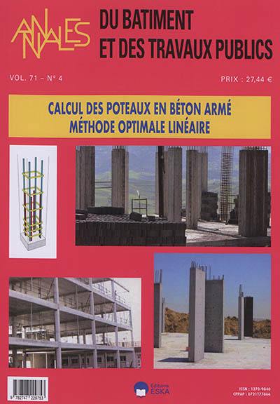 Annales du bâtiment et des travaux publics, n° 4 (2019). Calcul des poteaux en béton armé : méthode optimale linéaire