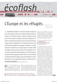 Ecoflash, n° 321. L'Europe et les réfugiés