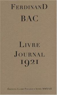 Livre-journal : 1921