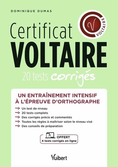 Certificat Voltaire : 20 tests corrigés