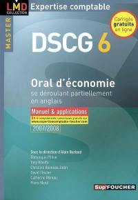 DSCG 6 oral d'économie se déroulant partiellement en anglais : manuel & applications