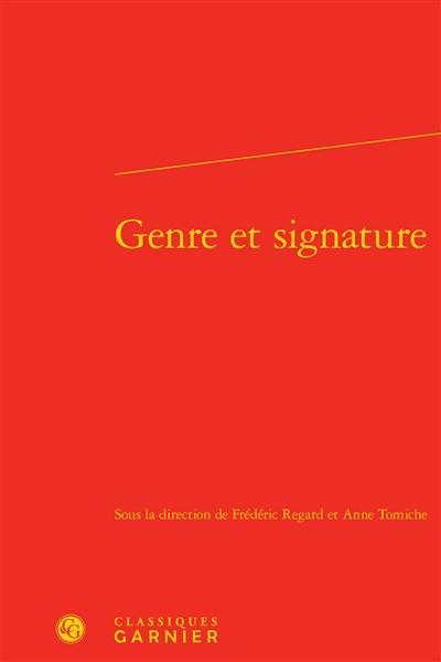 Genre et signature