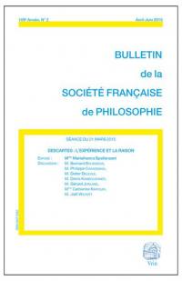 Bulletin de la Société française de philosophie, n° 2 (2015). Descartes : l'expérience et la raison : séance du 21 mars 2015