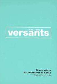 Versants, n° 55-1. Recherches littéraires en Suisse