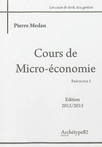 Cours de microéconomie : 2012-2013