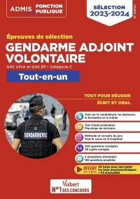 Gendarme adjoint volontaire : épreuves de sélection, GAV APJA et GAV EP, catégorie C : tout-en-un, sélection 2023-2024