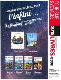 Livres Hebdo, supplément, n° 1165. Tourisme & voyages 2018