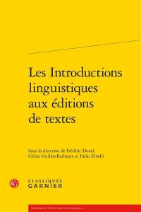 Les introductions linguistiques aux éditions de textes