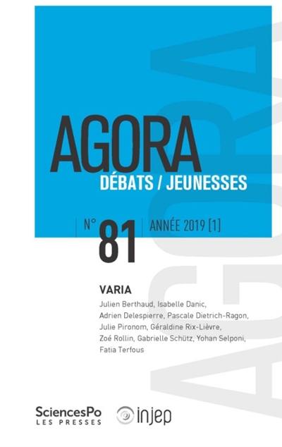 Agora débats jeunesse, n° 81. Varia
