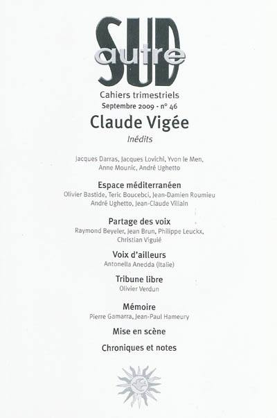 Autre Sud, n° 46. Claude Vigée