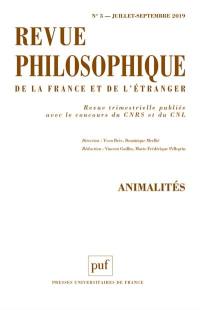 Revue philosophique, n° 3 (2019). Animalités