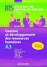 Gestion et développement des ressources humaines A3, BTS assistant de gestion de PME-PMI, 2e année