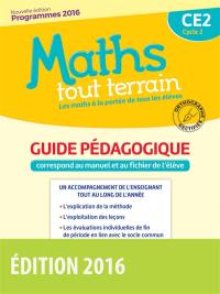 Maths tout terrain CE2 : guide pédagogique correspond au manuel et au fichier de l'élève : programme 2016