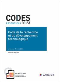 Code de la recherche et du développement technologique 2023