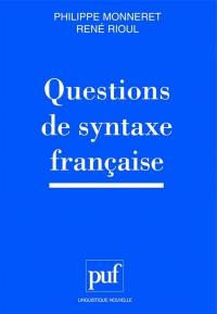 Questions de syntaxe française