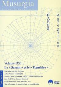 Musurgia, n° 1 (2002). Le savant et le populaire