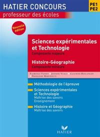 Sciences expérimentales et technologie, composante majeure, histoire géographie, composante mineure, P1-P2