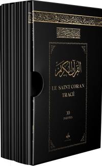 Le saint Coran tracé : j'écris mon Coran : 30 parties, coffret noir