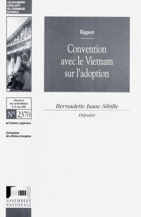 Convention avec le Vietnam sur l'adoption : rapport
