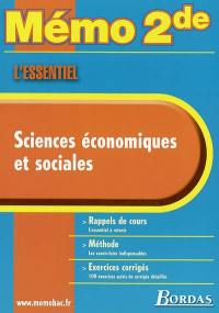Sciences économiques et sociales : rappels de cours, méthode, exercices corrigés