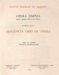 Sententia libri De anima. Vol. 1