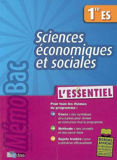 Sciences économiques et sociales 1re ES