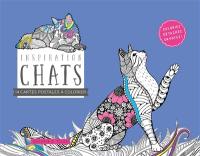 Inspiration chats : 14 cartes postales à colorier