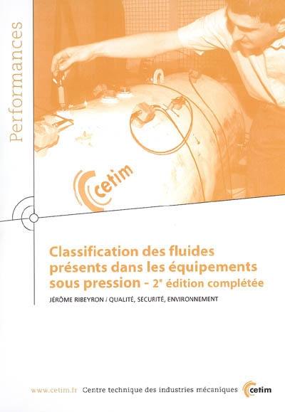 Classification des fluides présents dans les équipements sous pression