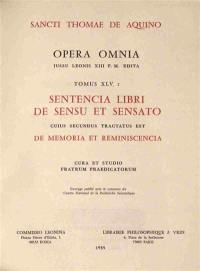Sententia libri De sensu : (De memoria). Vol. 2